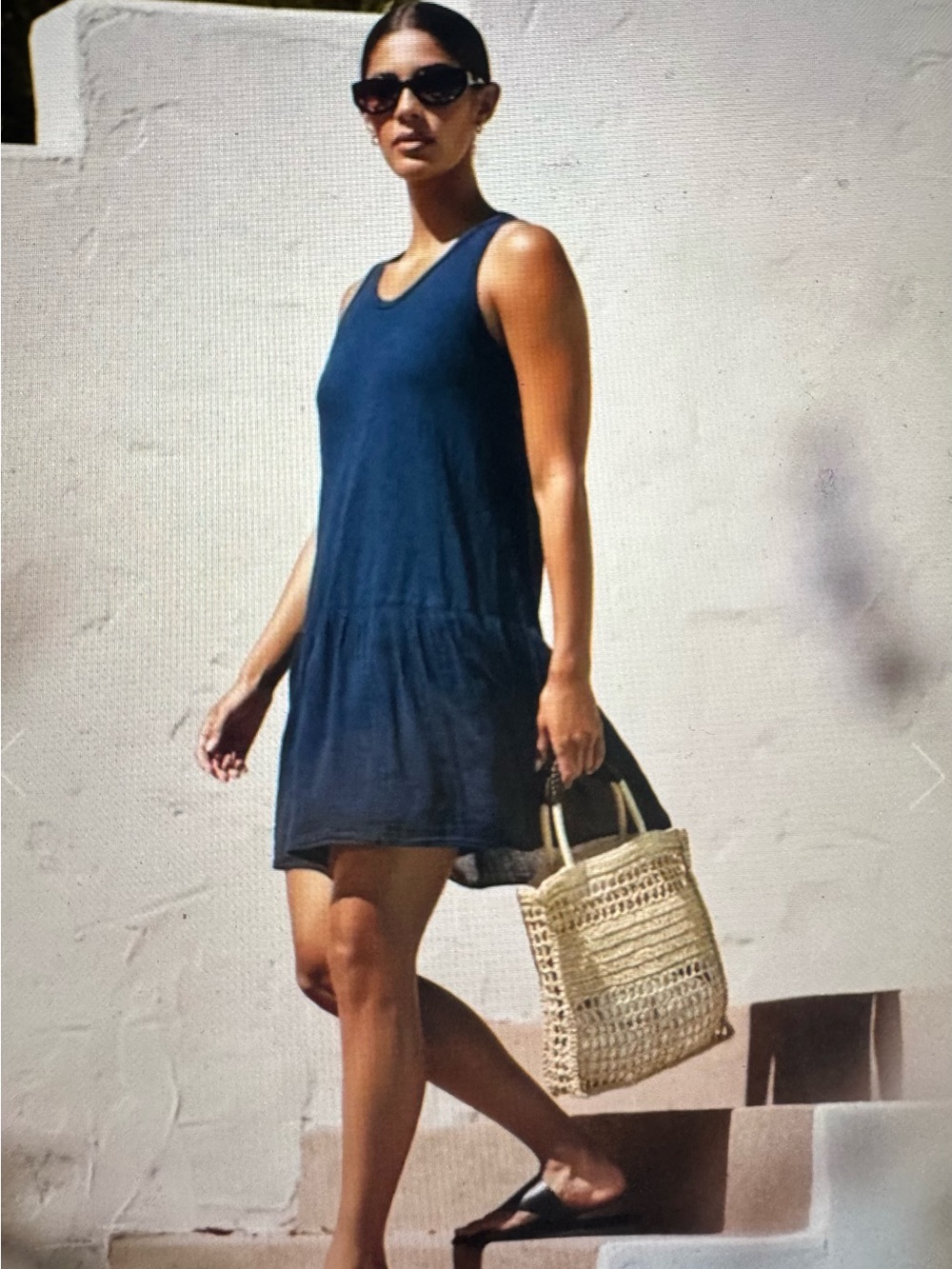 Velvet by Graham & Spencer Denna Sleeveless Mini Flounce Dress- Small